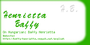 henrietta baffy business card